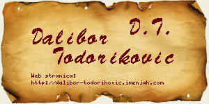 Dalibor Todoriković vizit kartica